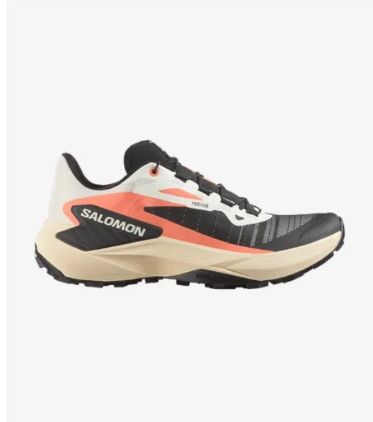 Chaussure de Trail Genesis Femme Salomon rose corail et peche - Clubinsport
