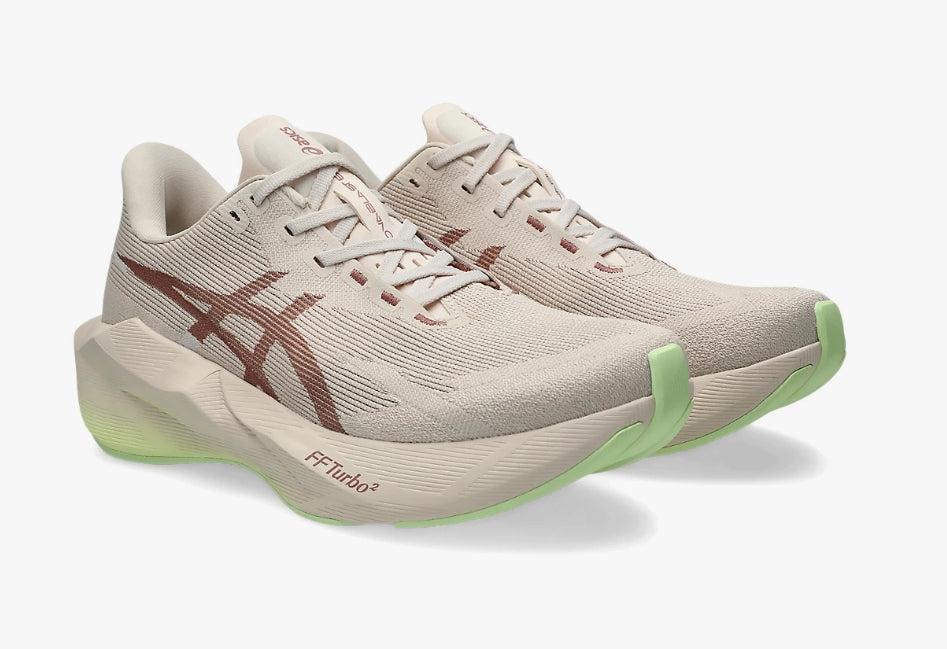 Chaussures de Route Asics homme Novablast 6 blanc creme