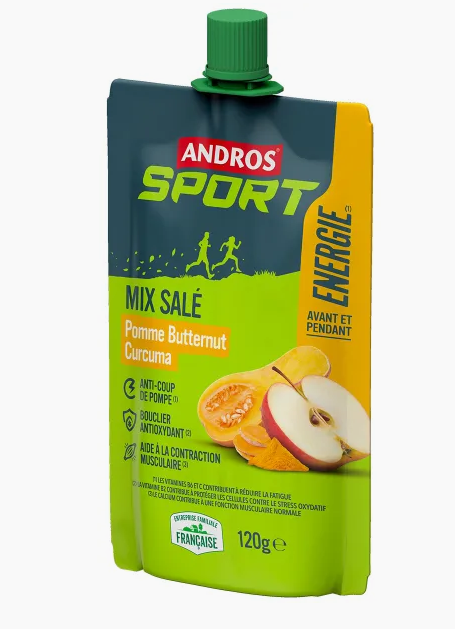 Compote salée Gourde mix Andros Sport pomme butternut curcuma