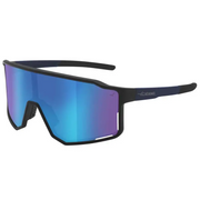 Lunettes Cébé Outflow Cadre noir bleu marine mat Verre bleu saphir miroir cat 3