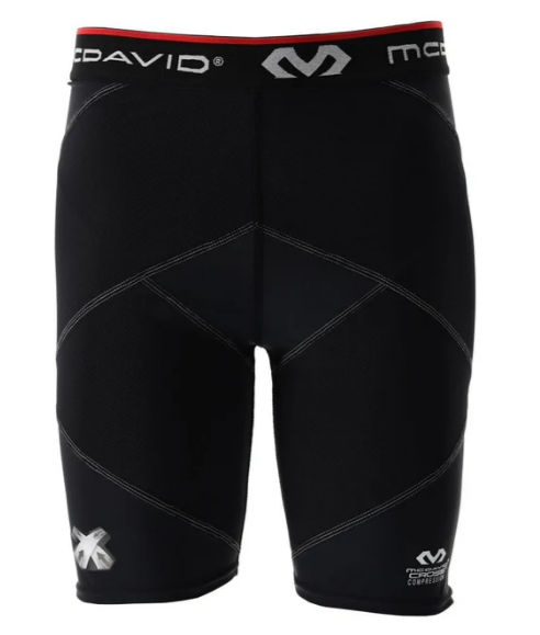 Short de compression Super Cross Compression pubalgies Mc David noir