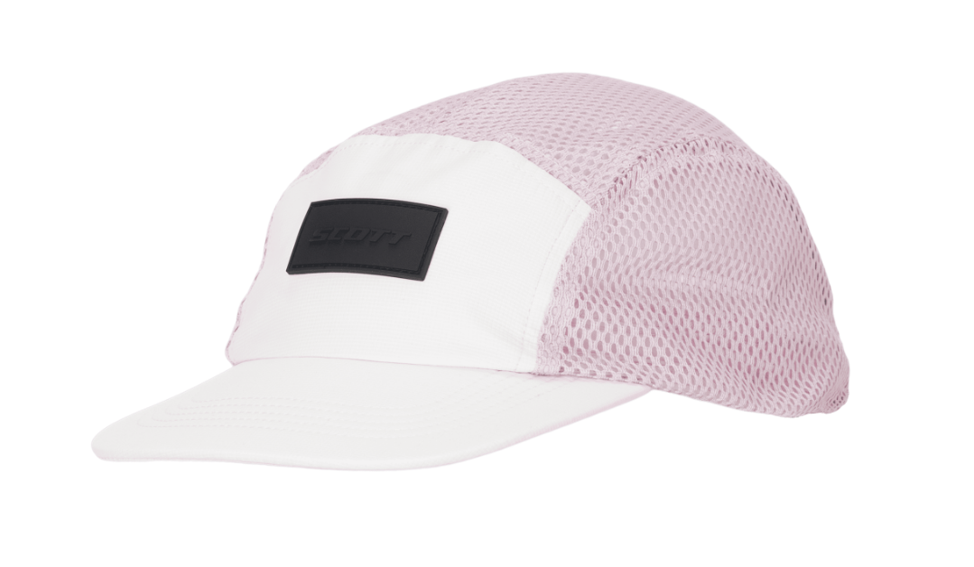Casquette Scott 5 panel rose blanc