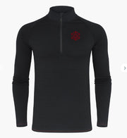 Tee-shirt manches longues BV sport artic merinos noir et rouge