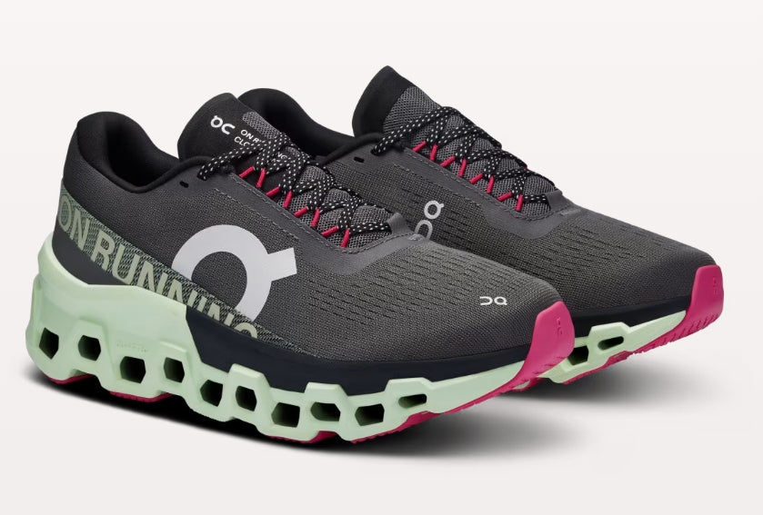Chaussure Route Cloudmonster 2 femme ON Running Grise et vert - Clubinsport