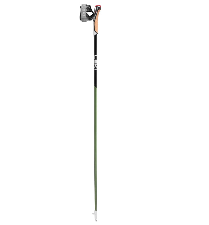 Bâtons de marche nordique Flash Carbon Leki noir et kaki - Clubinsport