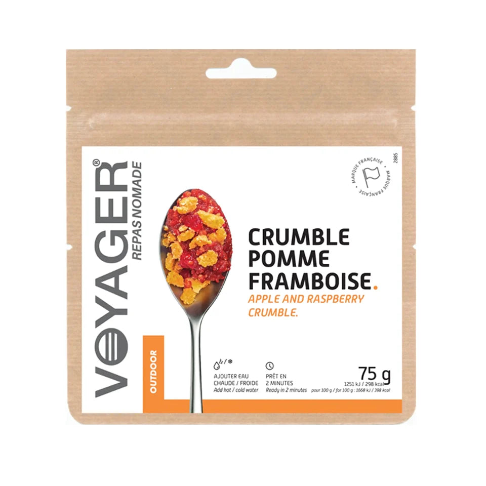 Repas Lyophilisé Voyager crumble pomme banane