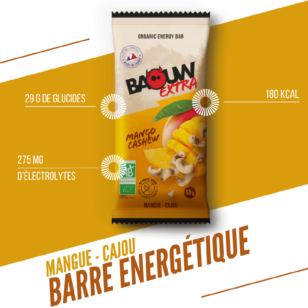 Barre énergétique Baouw Extra Mangue Cajou