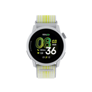 Montre cardio gps Coros PACE 4  bracelet nylon blanc citron