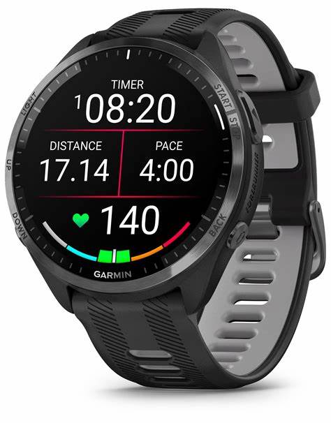 Montre cardio gps Garmin Forerunner 965 noire - Clubinsport