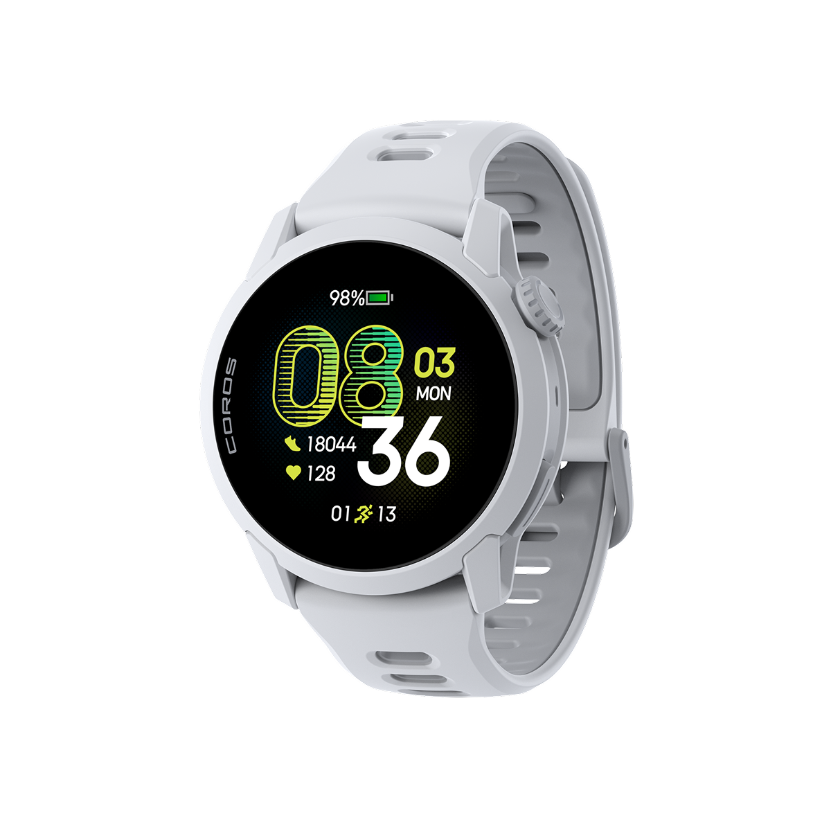 Montre cardio gps Coros PACE 4  bracelet silicone blanc