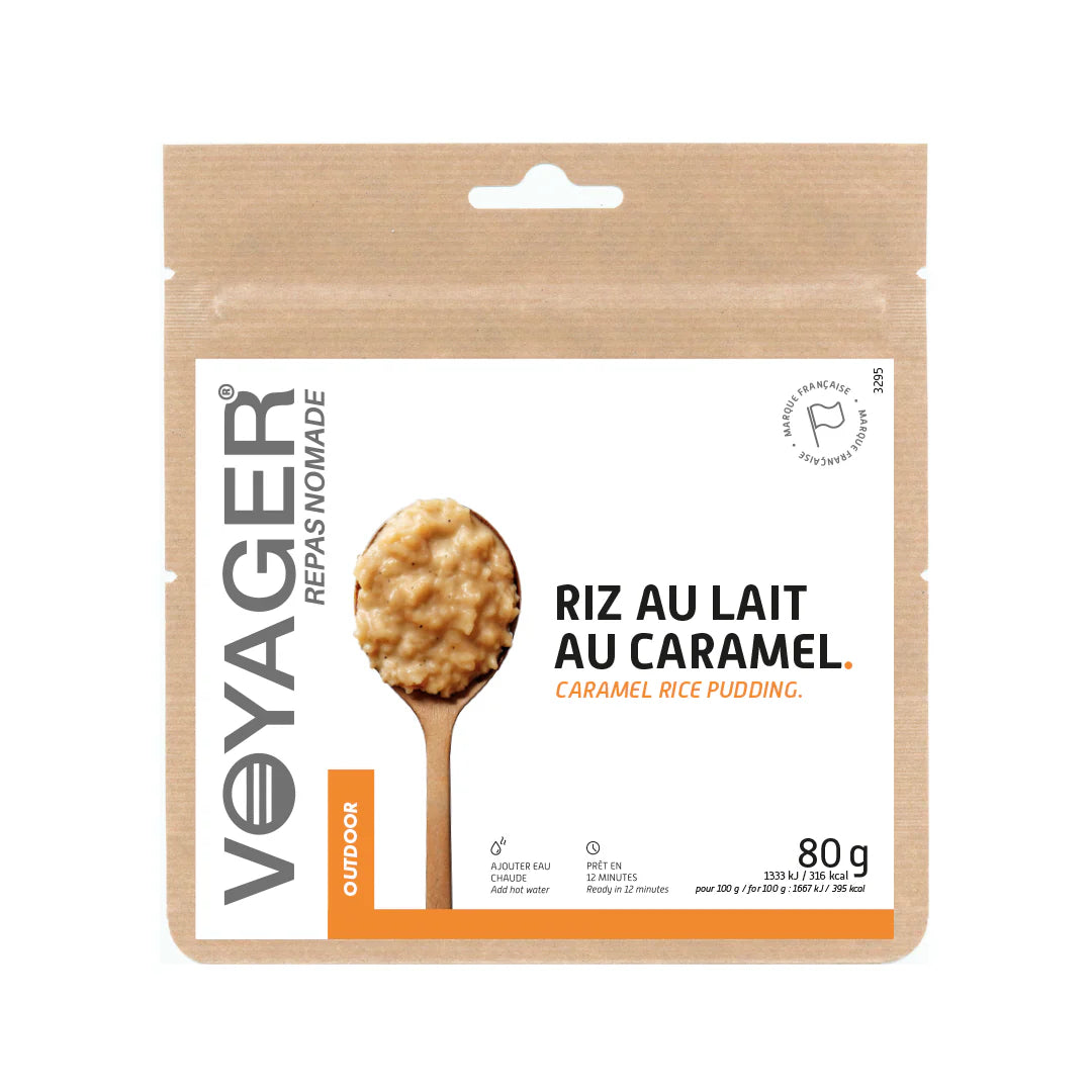 Repas Lyophilisé Voyager Riz au lait au caramel