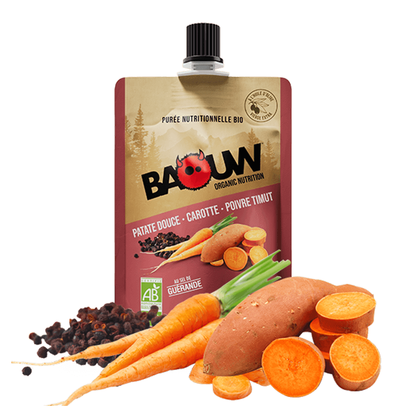 Compote énergétique Patate douce carotte poivre - Clubinsport
