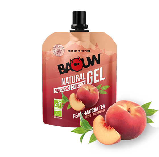 Gel naturel bio Baouw Pêche matcha - Clubinsport