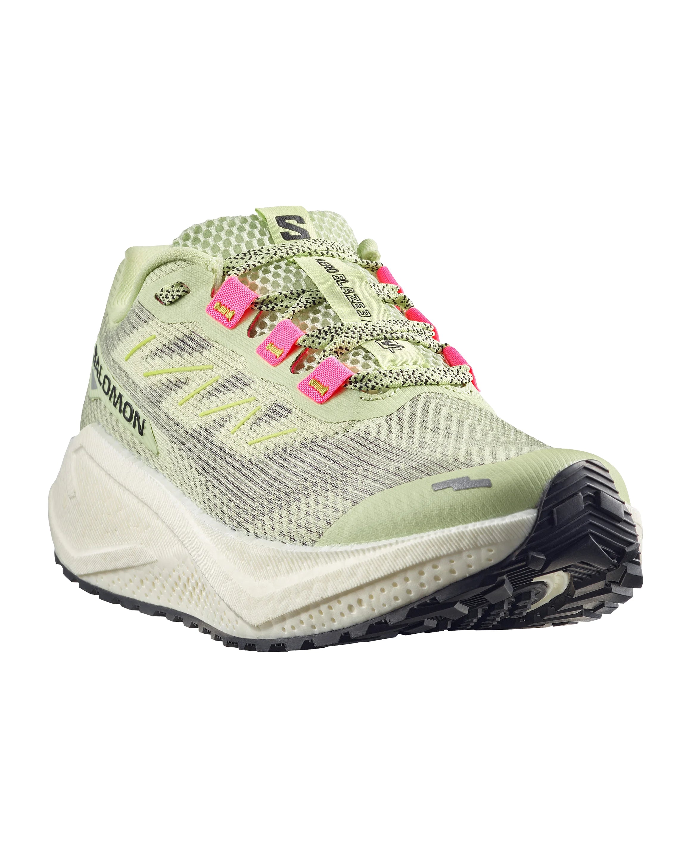 Chaussures de Route femme Aeroblaze Gravel 3  Salomon vert pastel rose fuchsia