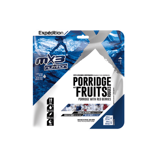 Porridge aux fruits rouges lyophilisé - Clubinsport