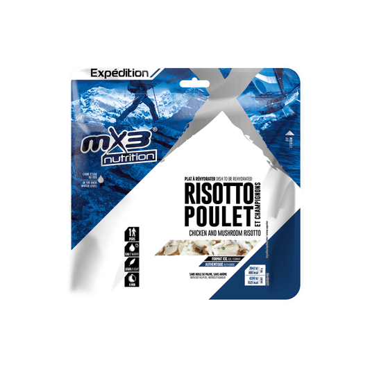 Risotto de poulet et champignons hypercalorique lyophilisé - Clubinsport