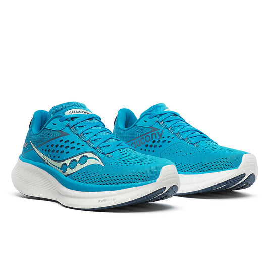 Chaussure de Route Saucony femme Ride 17 bleu mirage - Clubinsport
