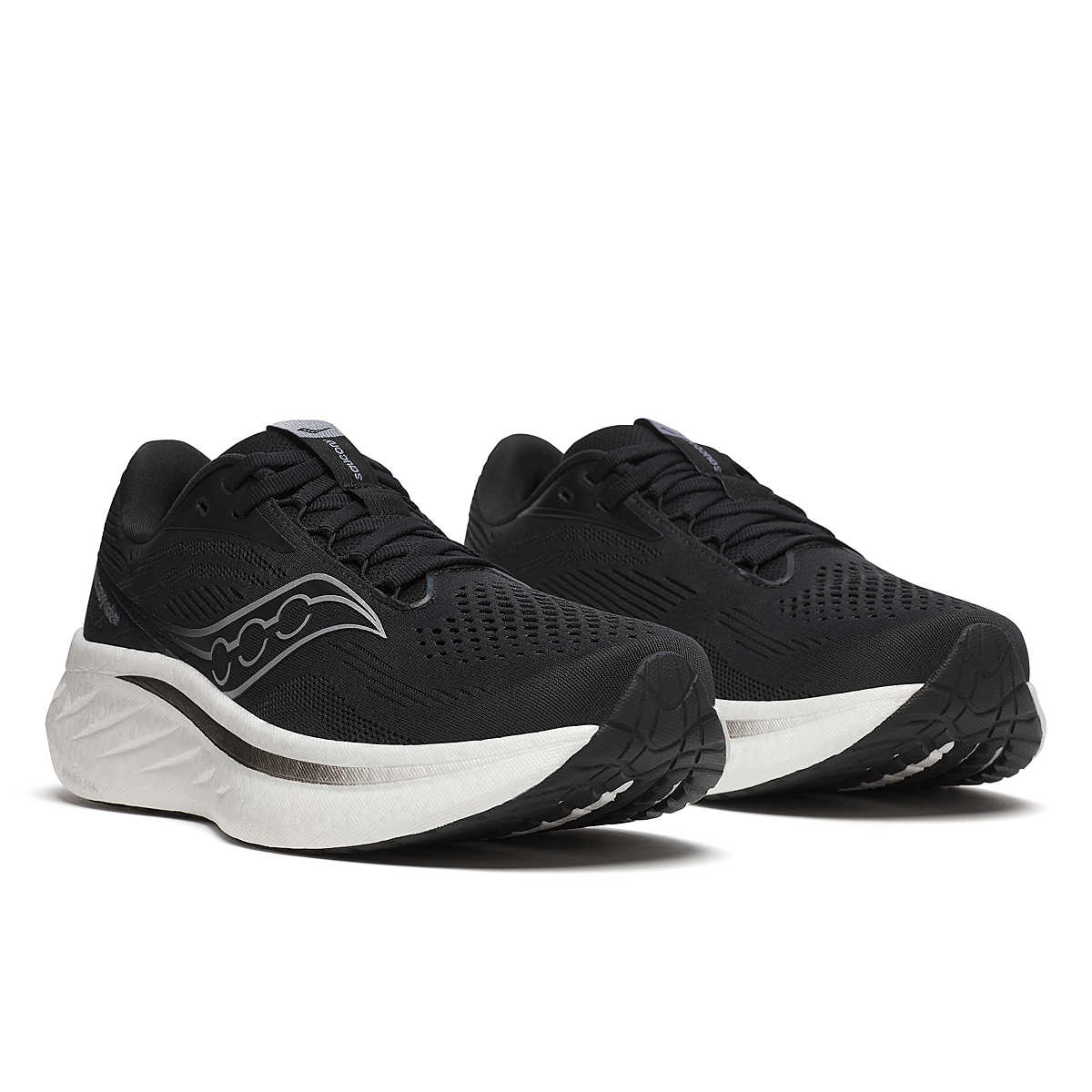Chaussure de route Ride 18 Saucony Homme noir coupe Large wide - Clubinsport