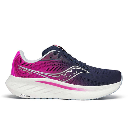 Chaussure de Route Saucony femme Ride 18 bleu marine violet