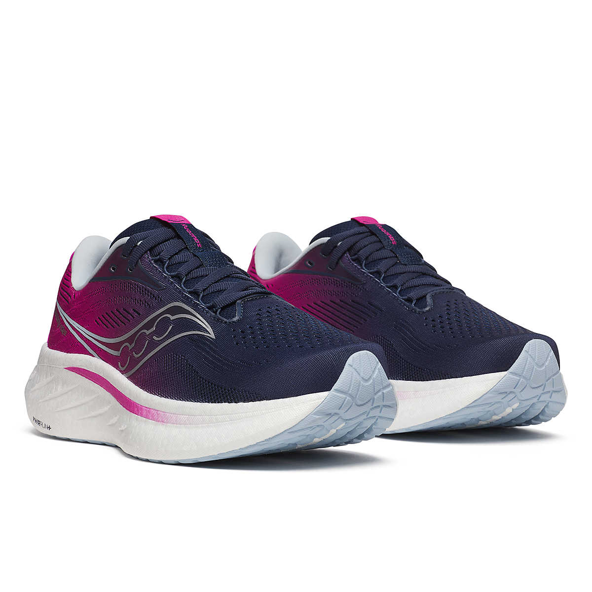 Chaussure de Route Saucony femme Ride 18 bleu marine violet - Clubinsport