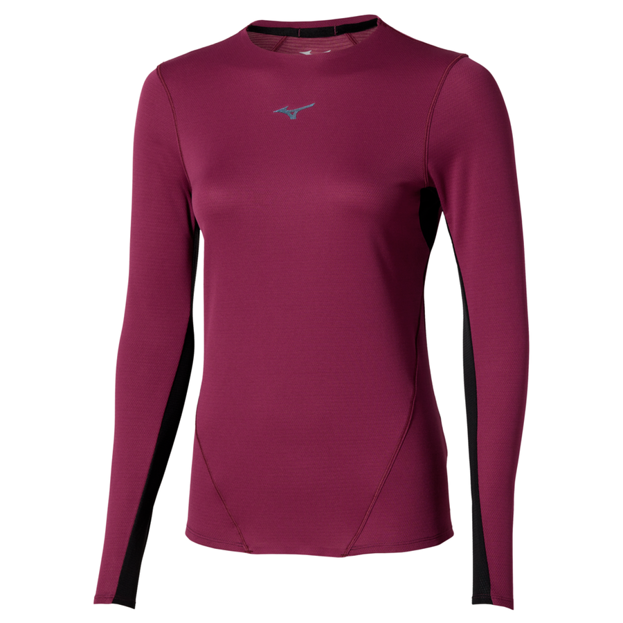 Tee-shirt manches longues femme Mizuno tech termal charge HZ LS purpre