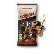 Barre énergétique protéinée chocolat cacahuète Baouw Extra - Clubinsport