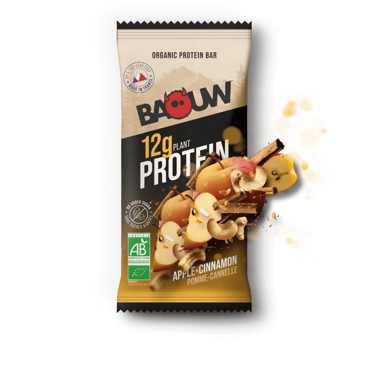 Barre énergétique protéinée  pomme canelle Baouw Extra - Clubinsport