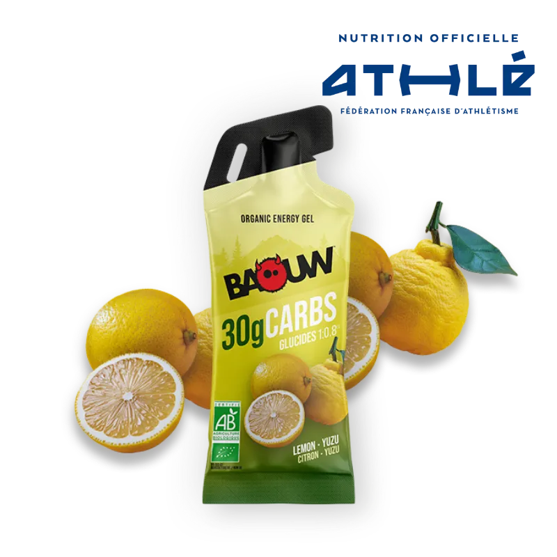 Gel énergétique format stick naturel bio Baouw citron yuzu