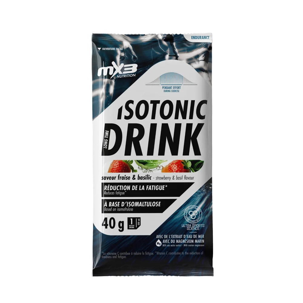Boisson isotonique - Effort long - Saveur Fraise Basilic dosette individuelle MX3