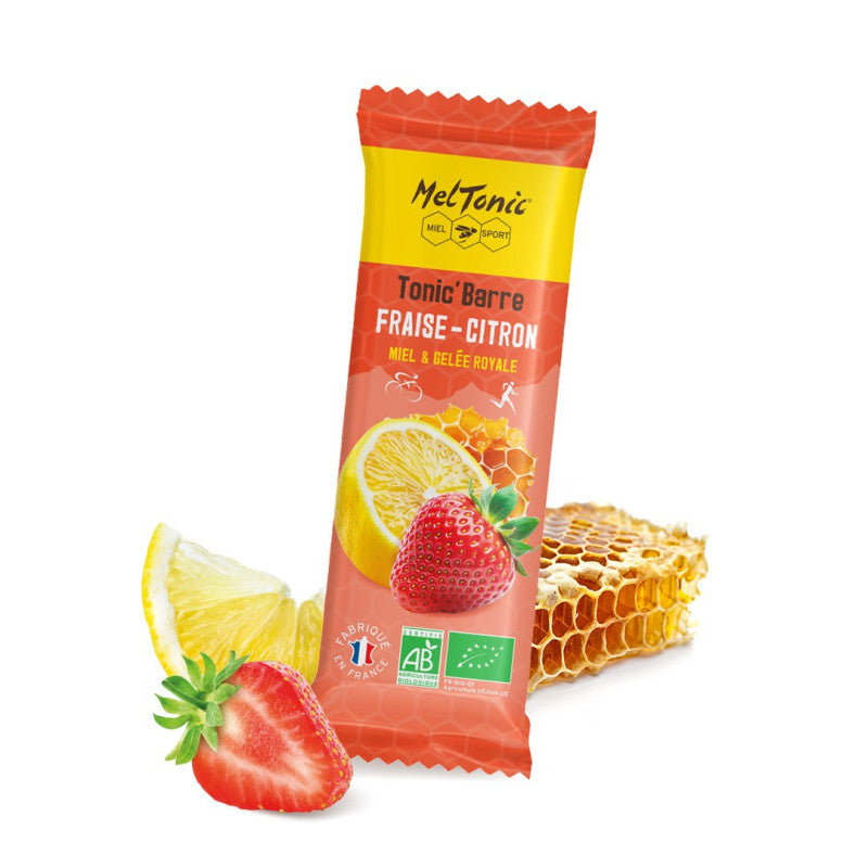 Barre énergétique bio Fraise Citron Meltonic par 4 unités
