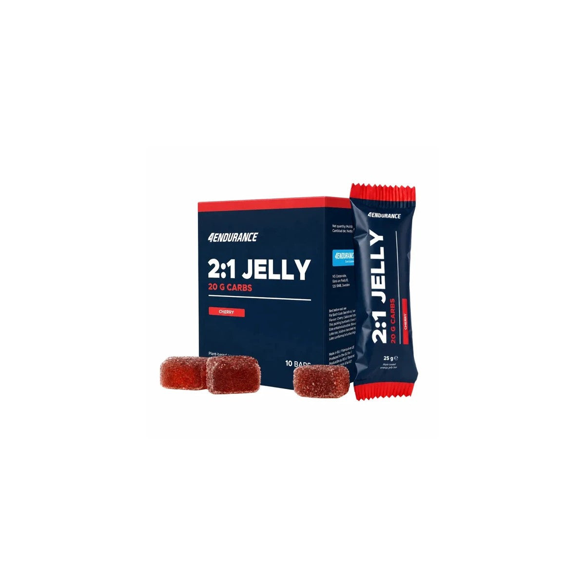 Gommes énergétiques 4ENDURANCE 2:1 Jelly, cerise, 10pcs