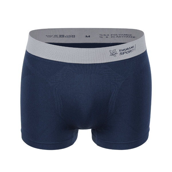 Boxer sans couture SEAMLESS Thuasne Sport bleu marine - Clubinsport