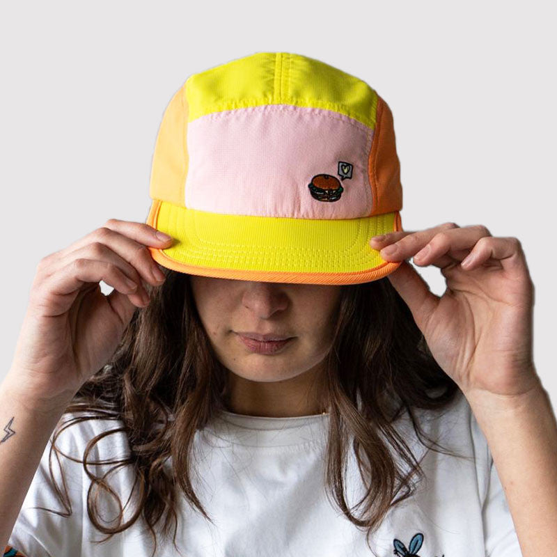Casquette 5 Panel Des Bosses et des Bulles Pastel Jaune