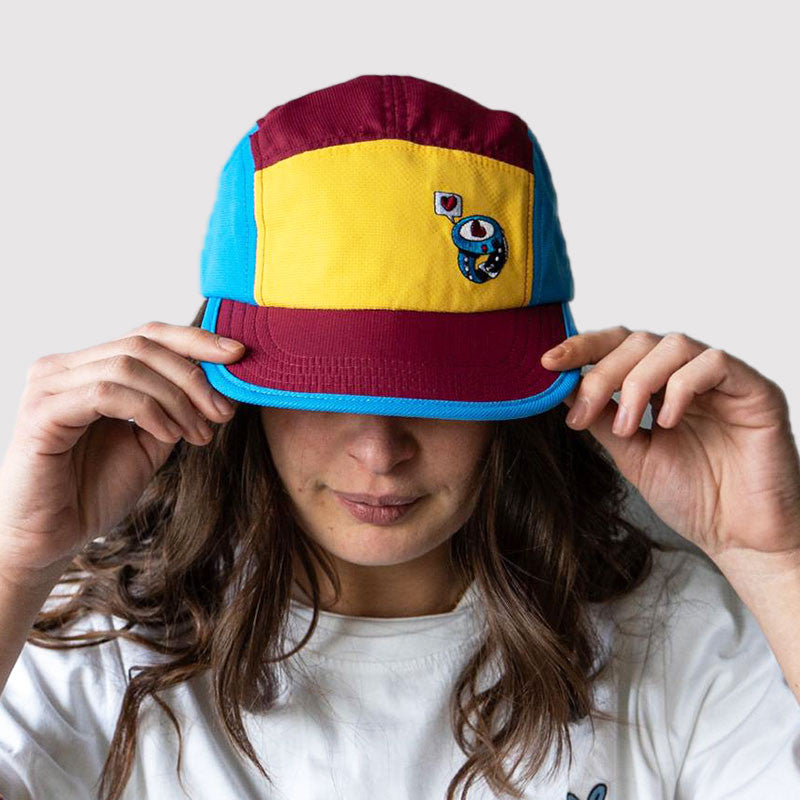 Casquette 5 Panel Des Bosses et des Bulles Retro Bordeaux