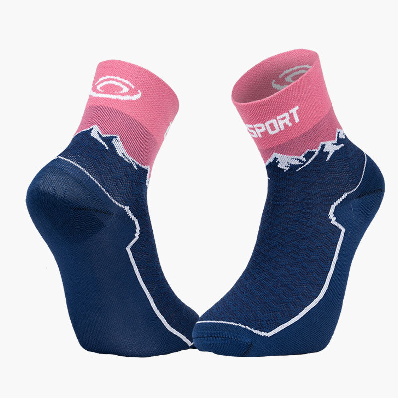 Chaussettes BV Sport Double Evo Marine/Rose