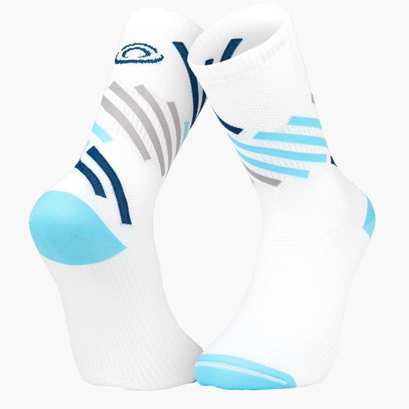 Chaussettes BV Sport LightRun High Miami blanc gris