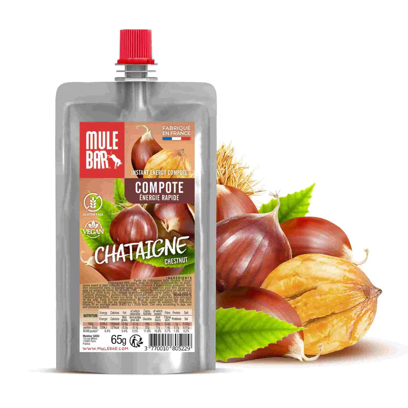 Compote énergétique Mule bar vegan 65g / Châtaigne - Clubinsport