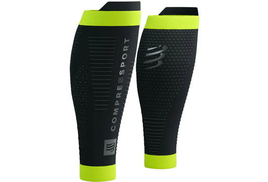 Manchons de compression mollet Compressport R2 3.0 noir flash - Clubinsport