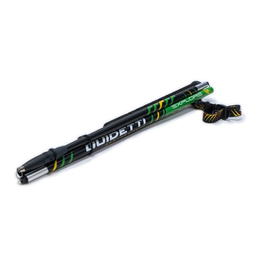 Bâtons de Trail Guidetti Aluminium Explore aero made in France coloris noir vert - Clubinsport