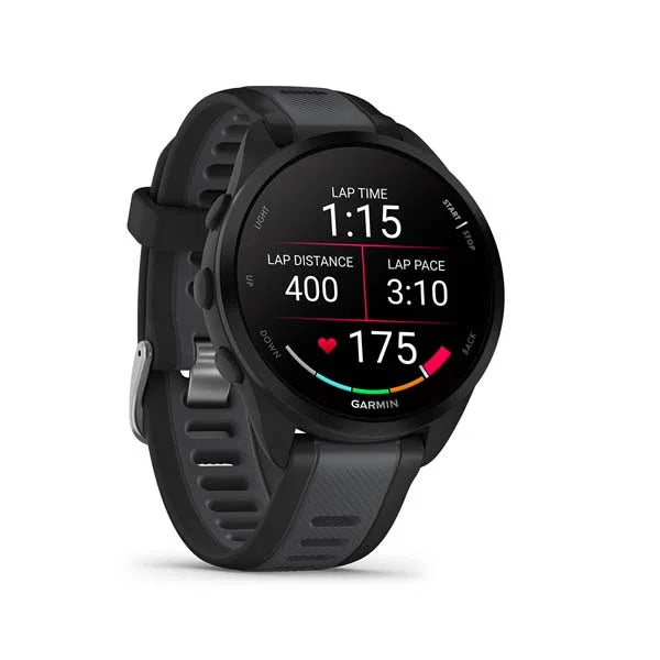 Montre cardio gps Garmin Forerunner 165 Noire - Clubinsport