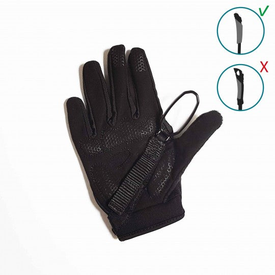 Gants détachables Viper + pour batons de trail Guidetti noir - Clubinsport
