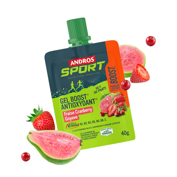Gel énergétique boost Andros sport fraise cramberry