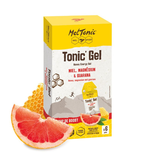 Gel énergétique x 6 bio Miel magnésium guarana Meltonic