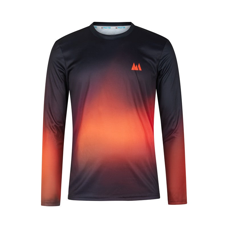 Tee-shirt manches longues homme Wildtee Gradient rouge Homme - Clubinsport
