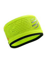 Bandeau Compressport Thin Headband On/Off jaune fluo - Clubinsport