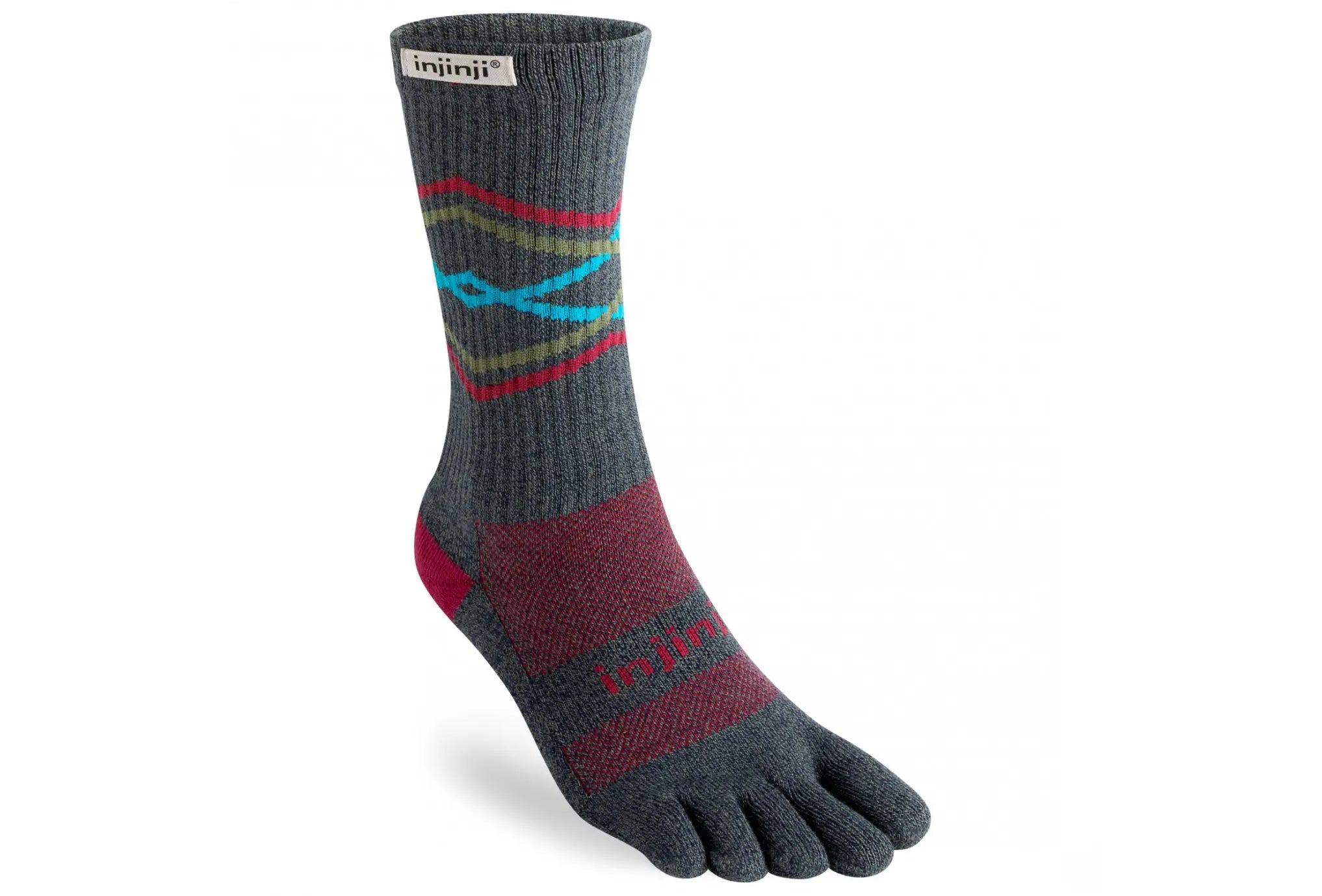Chaussettes Injinji Trail midweight crew Gris