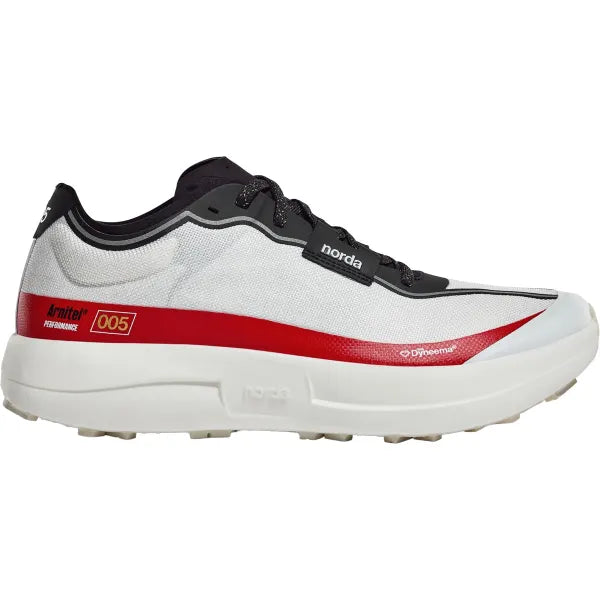 Chaussures de Trail homme Norda 005 Laser (blanc rouge)