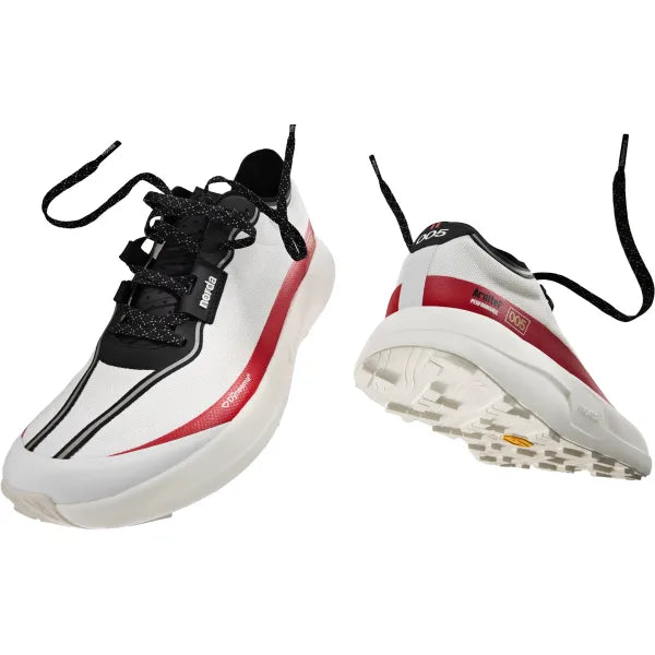 Chaussures de Trail homme Norda 005 Laser (blanc rouge)