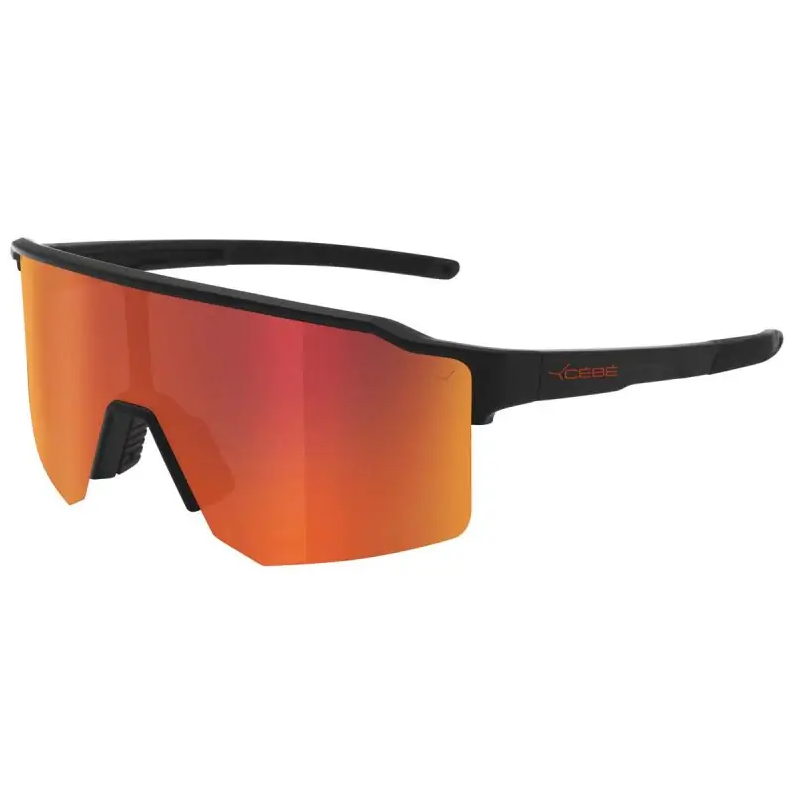 Lunettes Cébé Outflow LITE Cadre noir mat Verre miroir orange cat 3