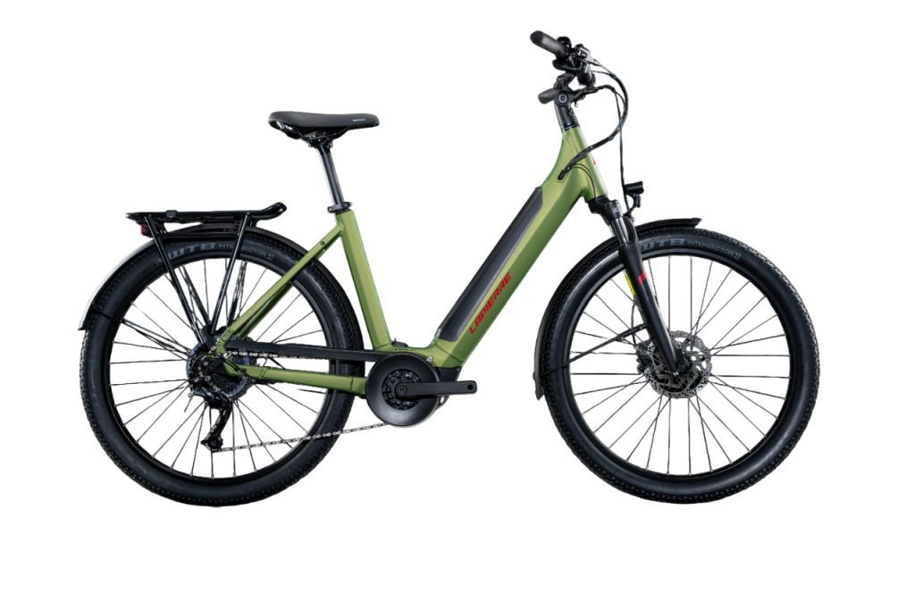 Vélo Electrique VTC Vae Lapierre E-Explorer 4.5 Low cadre ouvert Kaki - Clubinsport